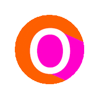 Pink Orange Sticker