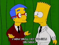 happy bart simpson GIF