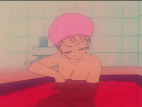 sailor moon bath GIF