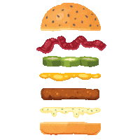 Fast Food Burger Sticker by 360 Tour Toronto