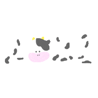 Cow 日本語 Sticker by SPINNS