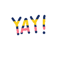 Excited Lettering Sticker