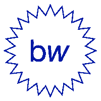 baduraworks blue white star digital Sticker