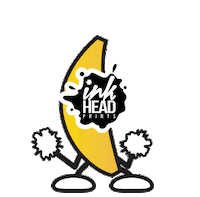 Party Banana Sticker by InkHead Prints