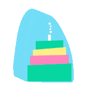 Birthday Cake Christmas Sticker