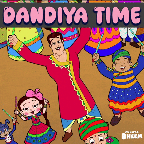 Durga Puja Navratri GIF by Chhota Bheem