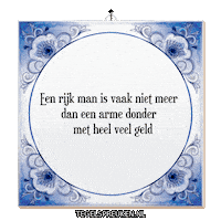 Geld Geluk Sticker by Tegelspreuken.nl