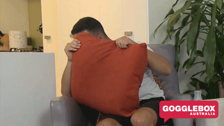 scared hide GIF by Gogglebox Australia