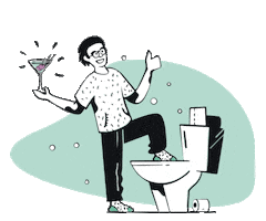 ColonBroom gut guthealth constipation bloating Sticker