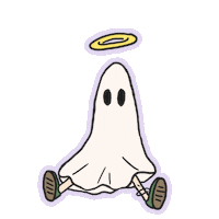beacarri ghost angel fantasma ghosting Sticker