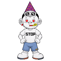 Just Stop Sticker by Zhot
