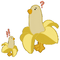 Banana Love Sticker by Regina Awang