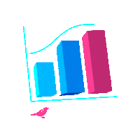 Grafico Metrica Sticker by Canário Marketing