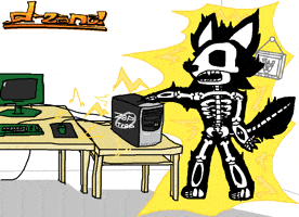 dangerzonee cartoon shocked shock computer GIF