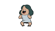 tooncee excited bending cantwait Sticker
