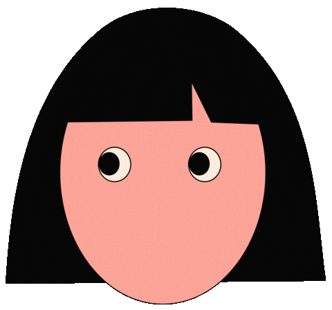 Twoolw girl hair eyes twoolw Sticker
