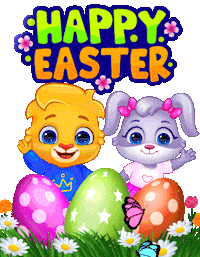Easter Eggs Sticker by Lucas and Friends by RV AppStudios