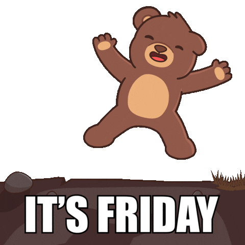 Teddy Bear Friday Sticker by BEARISH