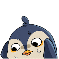 Stressed Out Penguin Sticker by Archiact