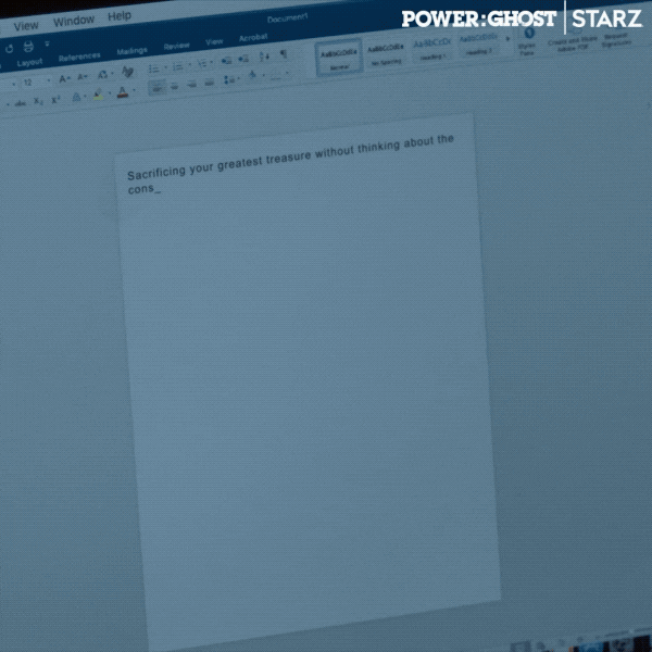 Starz Writing GIF by Power Book II: Ghost