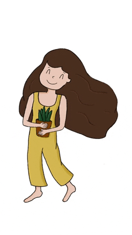 Fabillustraits love happy plant care GIF