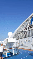 Princess Cruise Ship Toots 'Love Boat' Theme While Anchored in Philippines for COVID-19 Testing