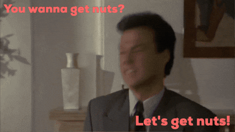 aramzucker-scharff giphygifmaker batman nuts michael keaton GIF