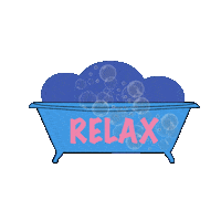 Frau_Zuckerguss relax bubbles spa bathroom Sticker