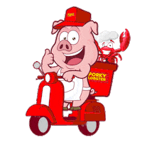 PorkyLobster delivery panama grill lola Sticker