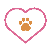 granatrio love cat heart dog Sticker