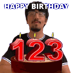Happy Bday 123 Sticker