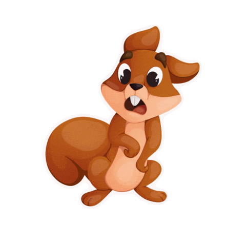 Squirrel Fright Sticker