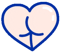 Heart Booty Sticker by Cheeky Charity