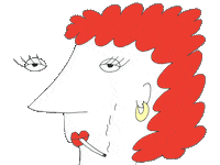 andiconcha animation woman character smoking Sticker