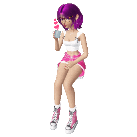 Coffee-Break Girl Sticker