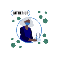 Wash Hands Mask Sticker by Mecklenburg County