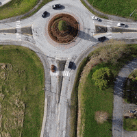 strongtownslangley canada drone roundabout langley GIF