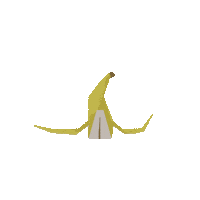 Banana Peel 3D Sticker by milly cohen