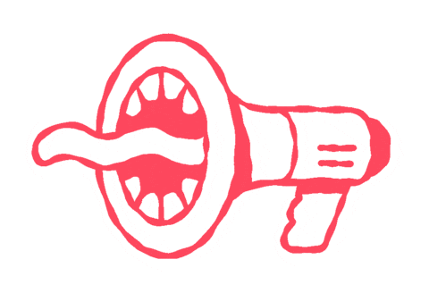 Voice Megaphone Sticker by Gregory Darroll