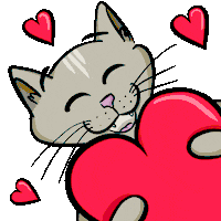 In Love Cat Sticker by Schaap/Wolf