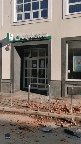 Powerful Earthquake Damages Buildings in Sisak, Croatia