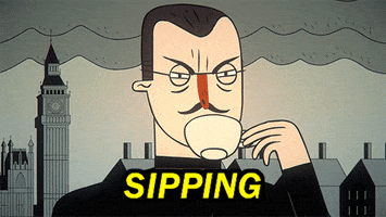 sipping carl jung GIF by Cartoon Hangover