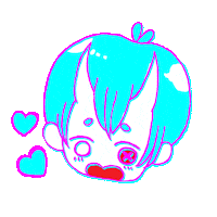 yokaisekai love kawaii hearts yokai Sticker