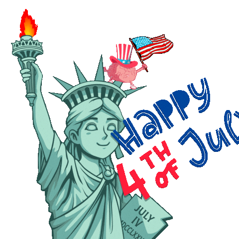 Independence Day Fire Sticker by BigBrains