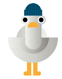 Shitting Sea Gull Sticker