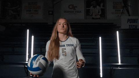 Georgia Tech Volleyball GIF by Georgia Tech Yellow Jackets