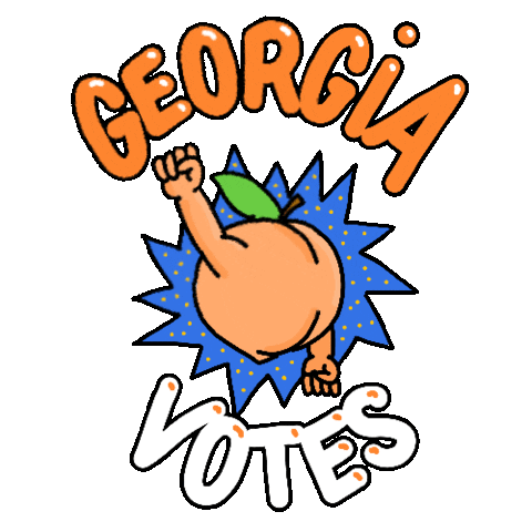 Georgia Peach Vote Sticker by INTO ACTION
