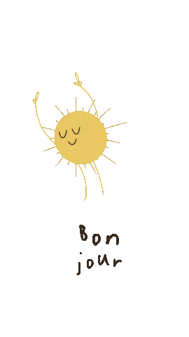 germainem hello sun good morning bonjour Sticker