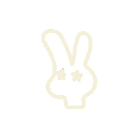 yuyamoriwaki peace rabbit ピース Sticker