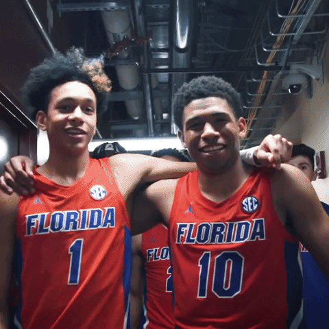 Florida Basketball Smile GIF by Florida Gators